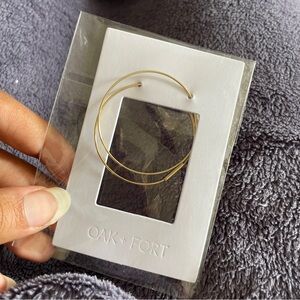 ✨HOST PICK✨  Oak + Fort Gold Thin Hoop Earrings (BNWT)